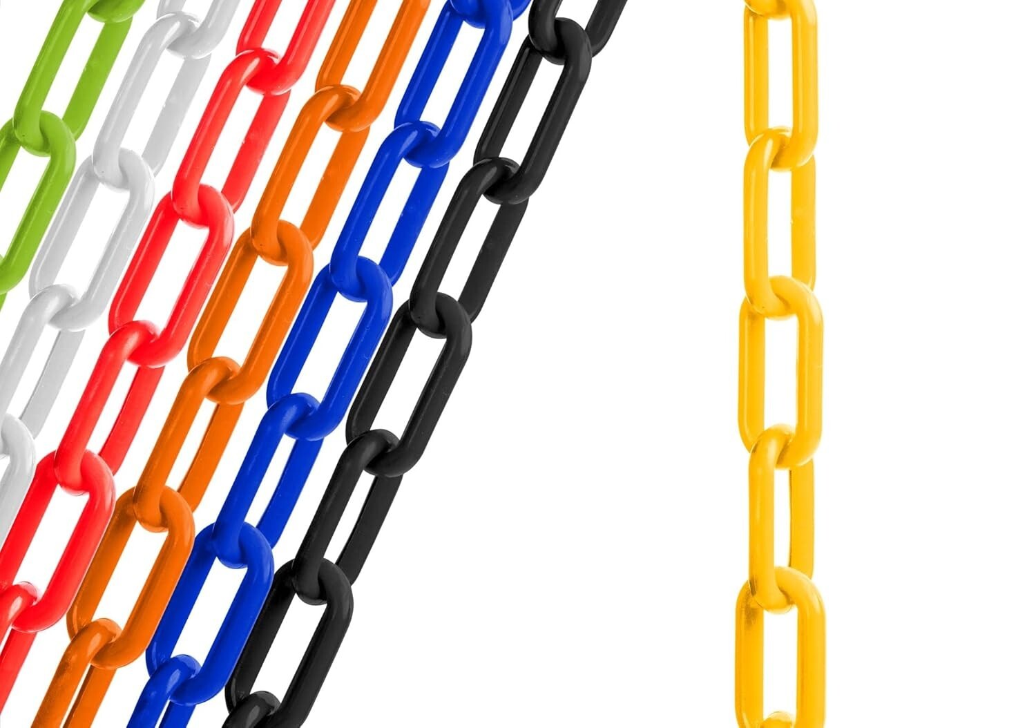 Heavy-Duty 2" Yellow Safety Chain - 100' with SunShield UV Protection Technology