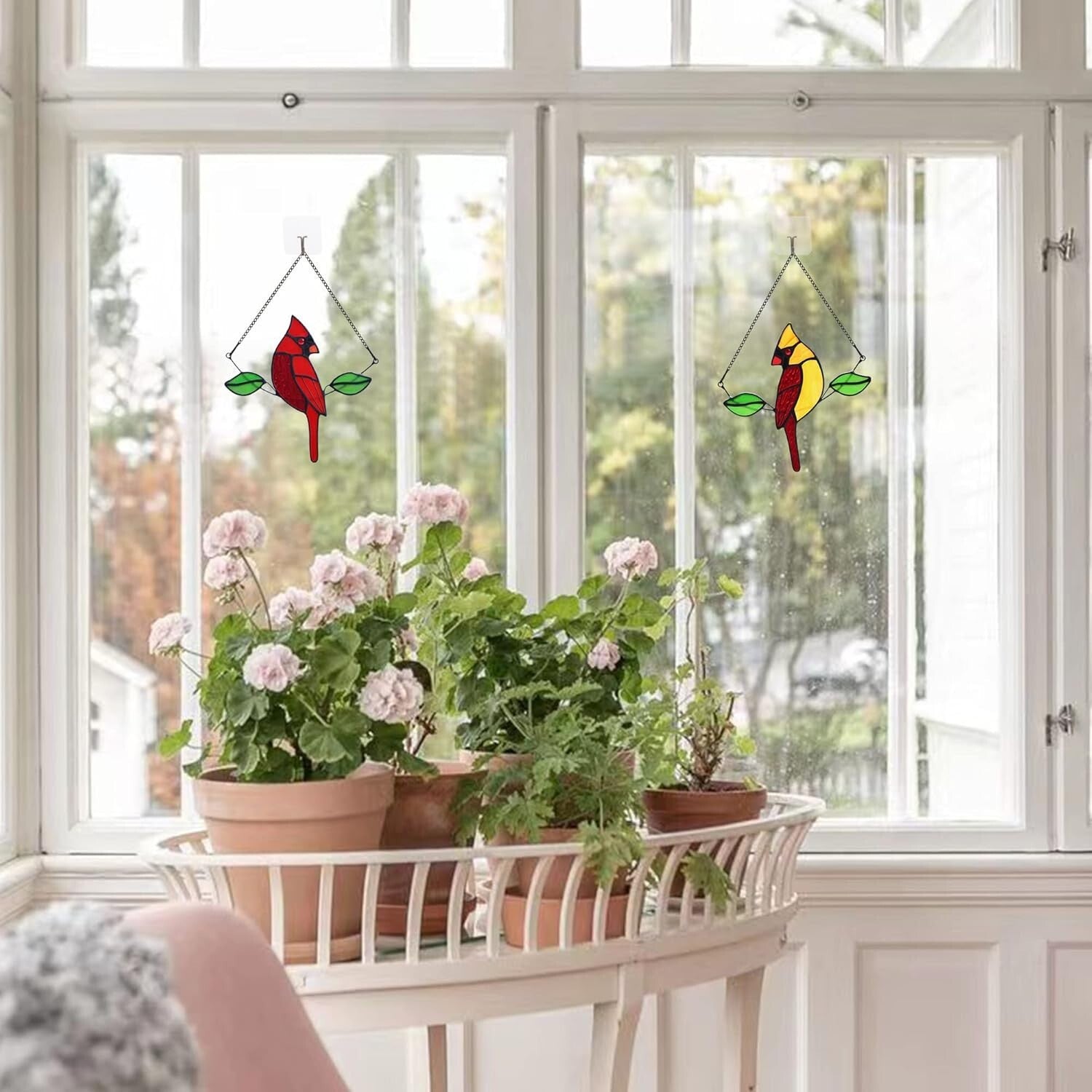 Touching Cardinal Memorial Gifts - Beautiful Handmade Suncatchers for Windows