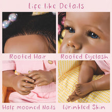 Load image into Gallery viewer, Realistic 20-Inch African American Reborn Doll with Soft Body - Perfect Gift Set