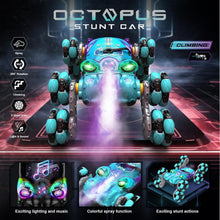 Load image into Gallery viewer, Remote Control 8-Wheel Stunt Car with Gesture Control &amp; Lights for Kids