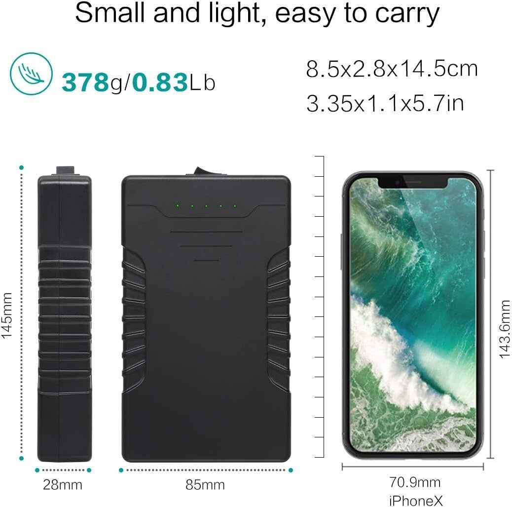 11.1V 6000mAh Lithium-ion Battery Pack with AC Charger - Ideal for 12V Devices