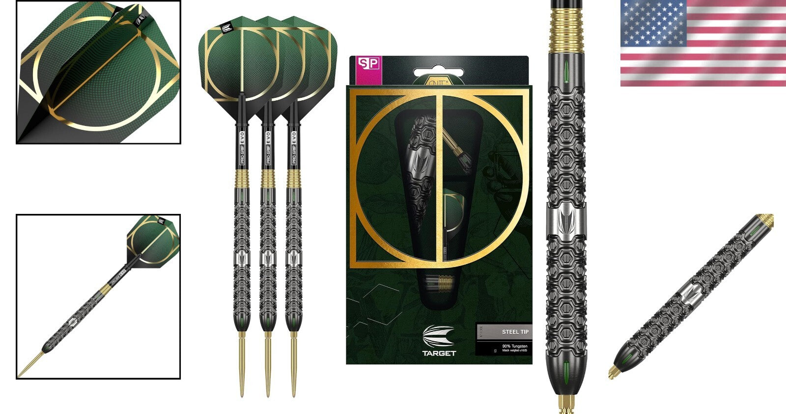 90% Tungsten Swiss Point Dart Set – Precision Milled Grips & Flight Enhancements