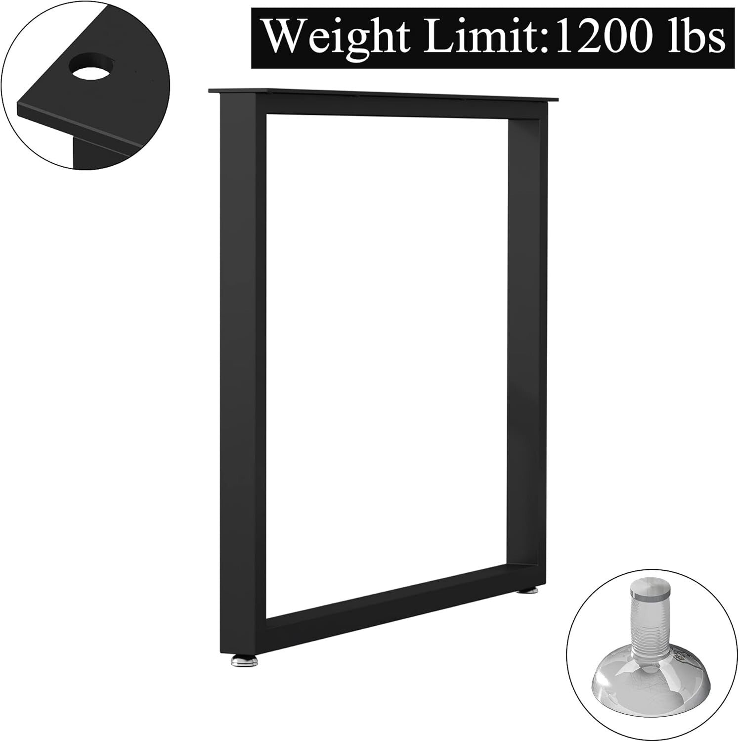 Versatile Heavy-Duty Metal Legs, 28-Inch - Perfect for Dining and Office Tables