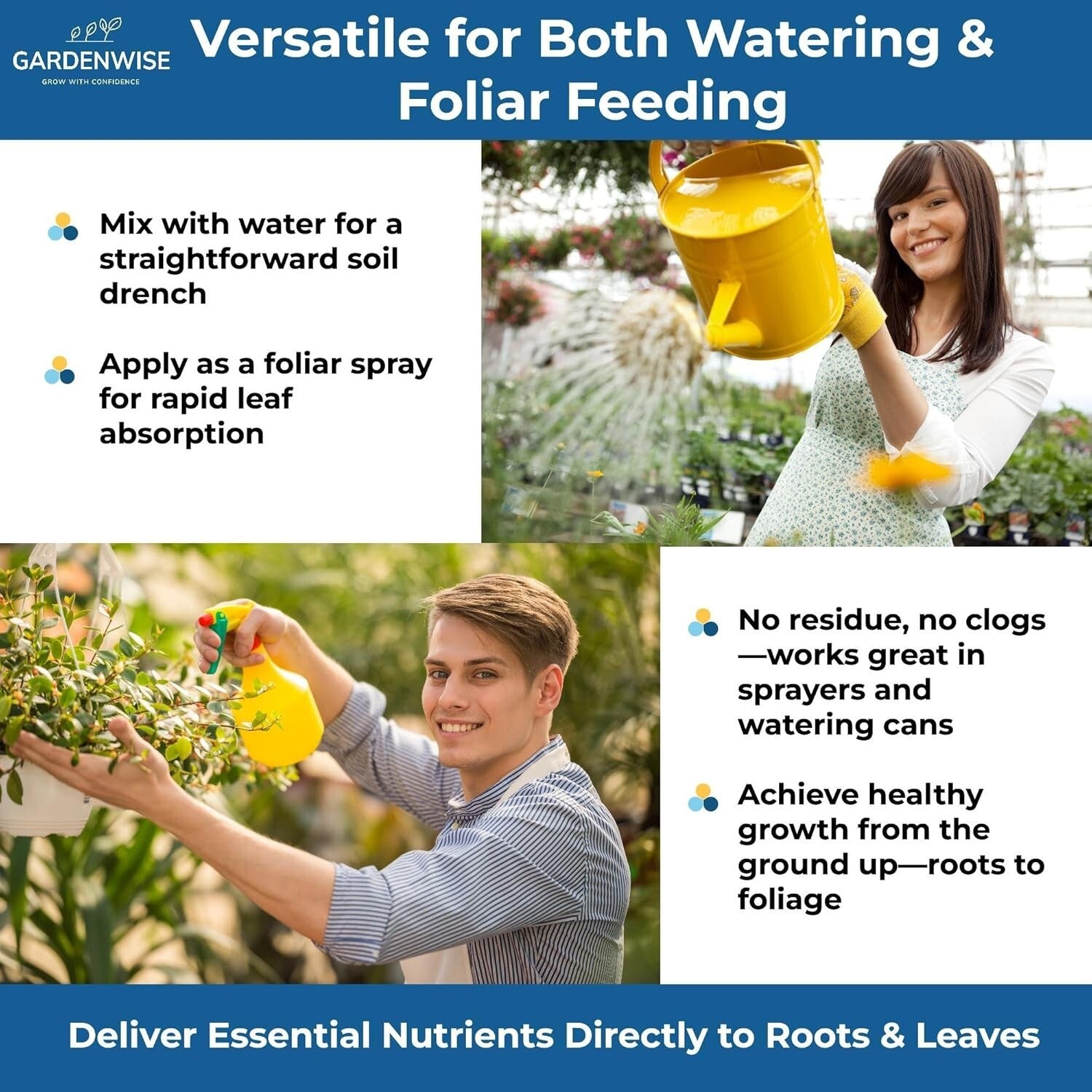 Universal 20-20-20 Water-Soluble Fertilizer - Ideal for All Plants, 4 Quarts