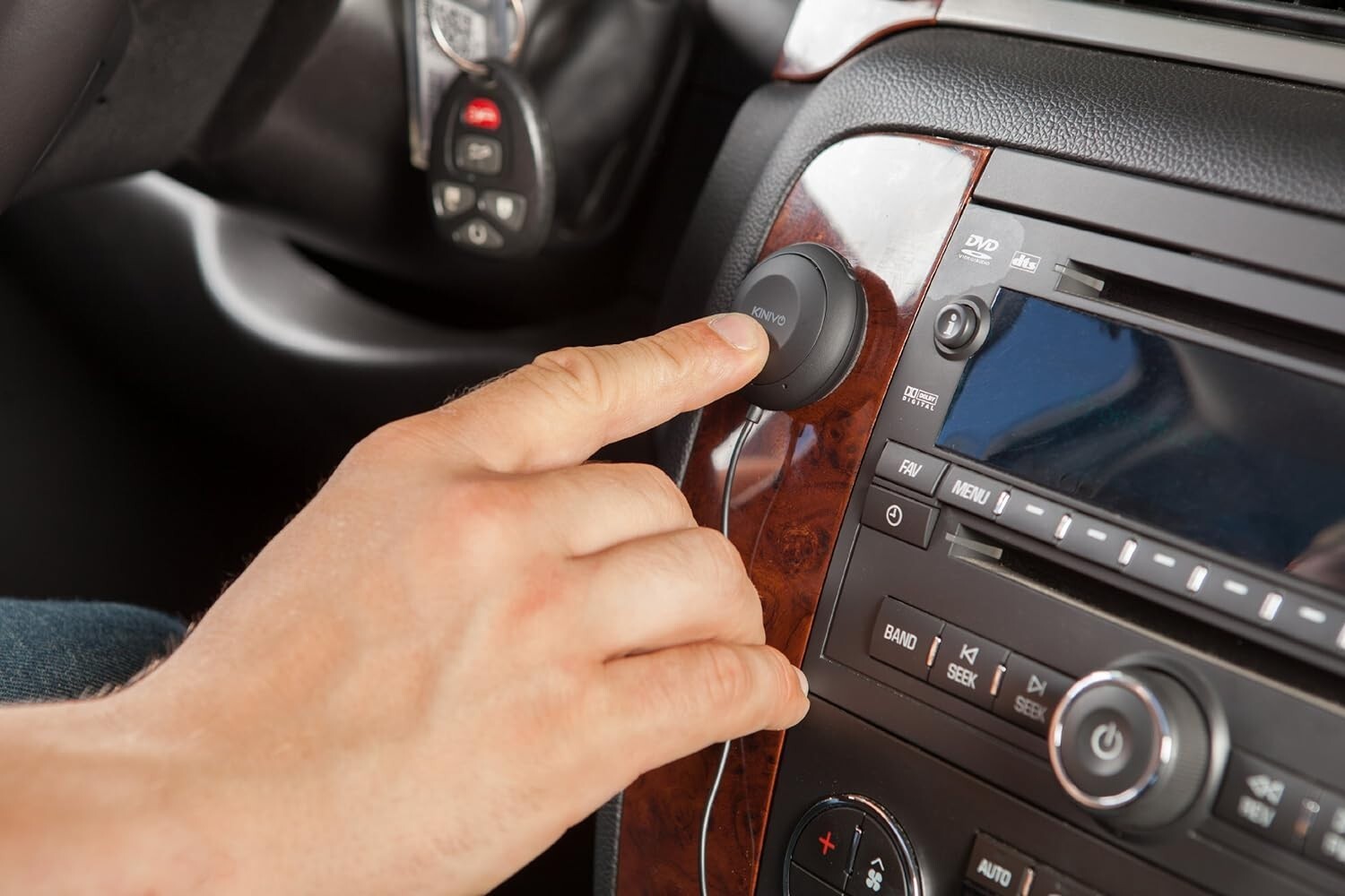 Bluetooth Car Kit Hands-Free Adapter with Noise Suppression & Music Streaming