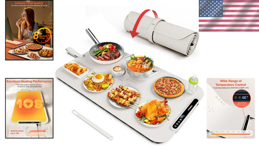 Electric Warming Mat with Timer - Perfect for Parties, Buffets & Daily Use