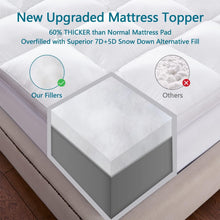 Load image into Gallery viewer, Breathable Full Mattress Cover with 5D Snow Down Fill - Pain Relief &amp; Comfort