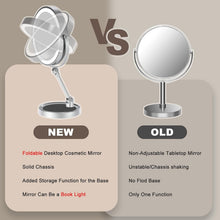 Load image into Gallery viewer, Portable Height Adjustable LED Makeup Mirror - Perfect for Travel &amp; Home Use