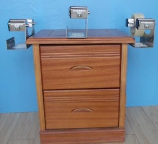 2''/3'' Stainless Steel Desktop & Wall-Mounted Tape Dispenser with Suction Cup