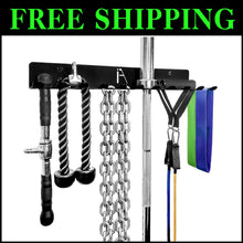 Load image into Gallery viewer, Omega Wall-Mounted Storage Rack - 11-Prong Gym Accessory Organizer for Home Gyms