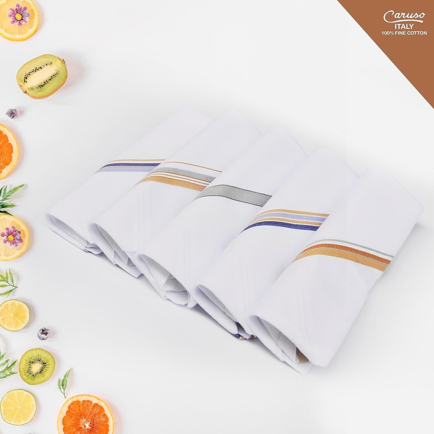 Classic 100% Cotton Handkerchiefs - Super Absorbent 46x46 cm, Machine Washable