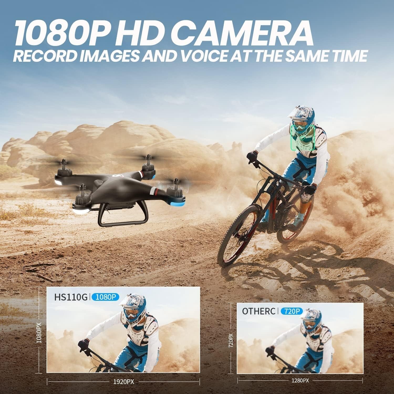 Capture Stunning Aerial Views: HS110G Drone with 1080P HD Camera for All Ages