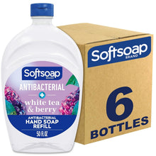 Load image into Gallery viewer, Smooth &amp; Soft Antibacterial Liquid Hand Soap - White Tea &amp; Berry, 6x50oz Bottles