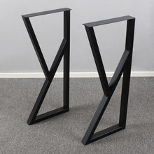 Load image into Gallery viewer, Heavy-Duty 35'' Rustic K-Shape Table Legs - Ideal for Industrial Style Furniture