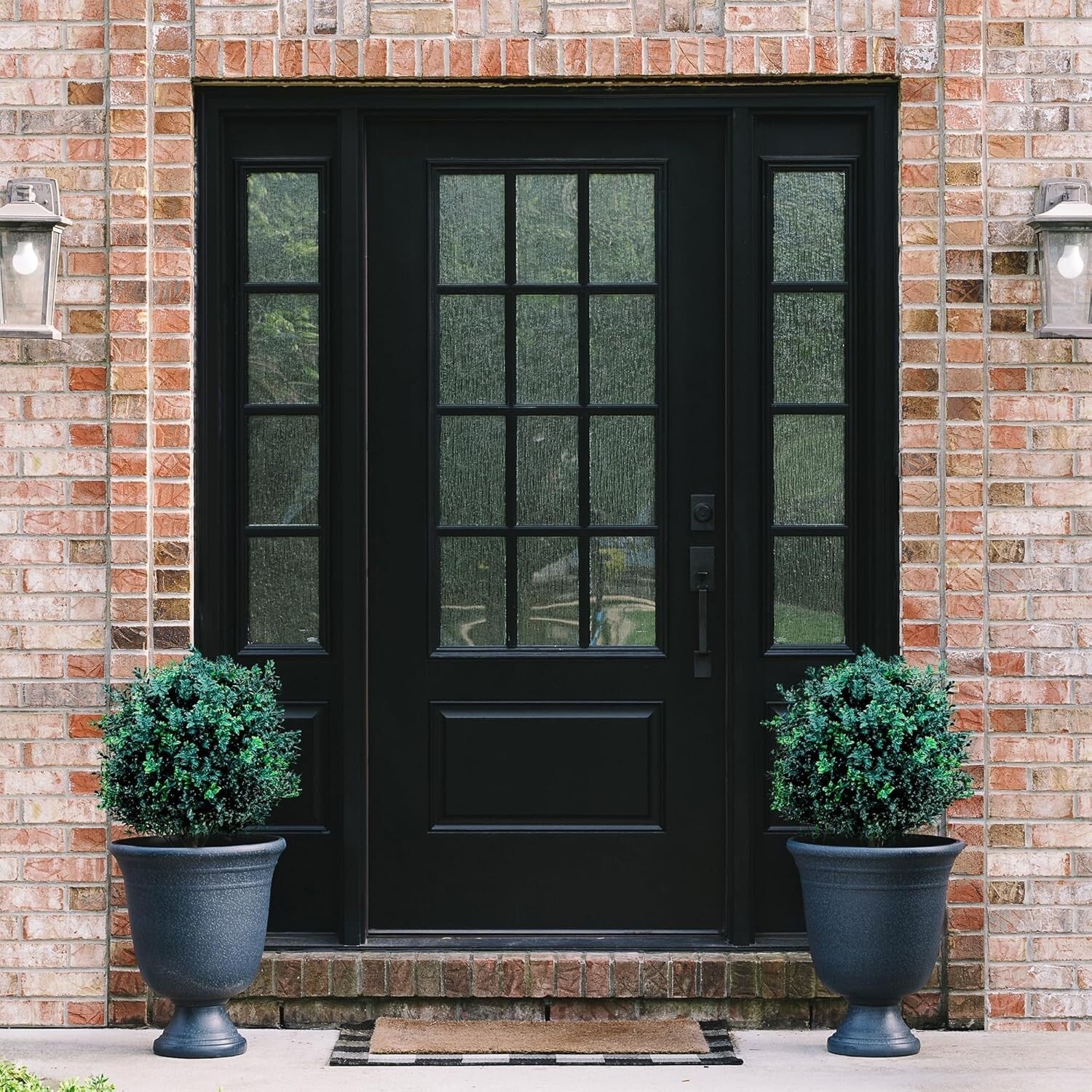 Decorative Pre-Potted Boxwood Topiary Set - 24-Inch Elegance for All Seasons