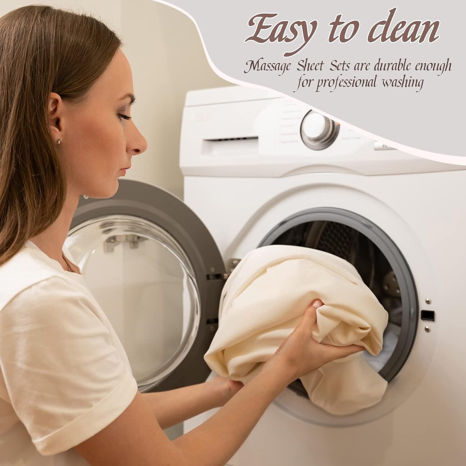 4 Set Soft Massage Table Sheets: Durable Flat, Fitted & Face Cradle Covers