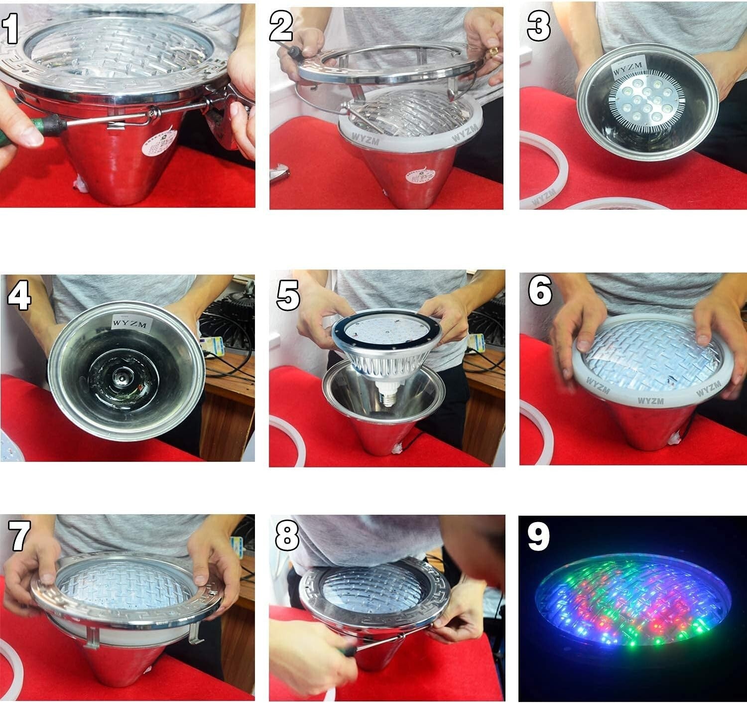 Durable Waterproof 40W 120V RGBW LED Pool Light for Stunning Underwater Effects