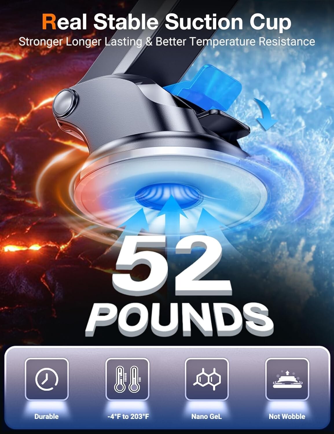 Lovely 2-Pack Phone Mounts for Cars - Secure Dashboard & Windshield Solution