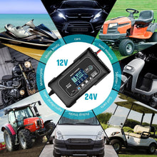 Load image into Gallery viewer, Smart Car Battery Charger - 20 Amp/12V &amp; 24V Compatible with Multi-Vehicle Use