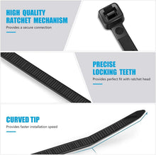 Load image into Gallery viewer, Premium 12" Black Zip Ties 4000 Pack - Durable, Versatile, and Eco-Friendly