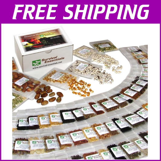 Diverse Heirloom Seed Collection - 135 Varieties for Organic Gardening Joy
