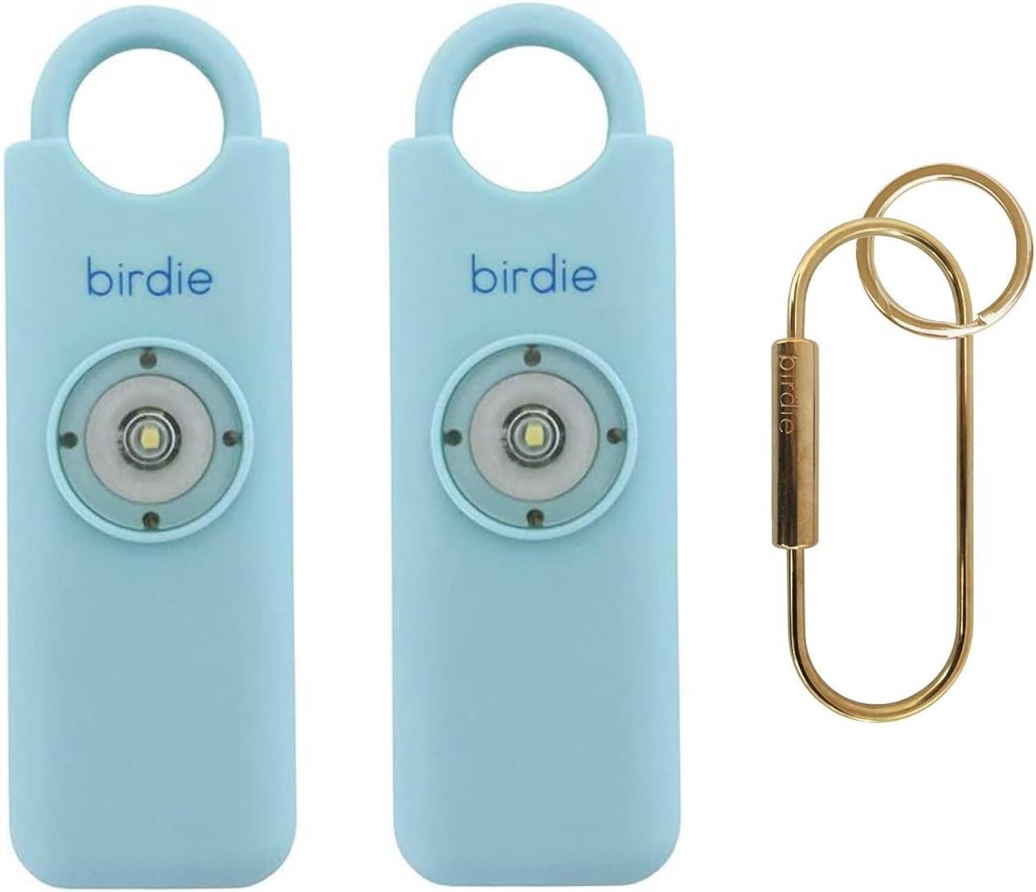 LOUD Aqua Personal Safety Alarm for Women - 2 Pack with Keychain & Strobe Light