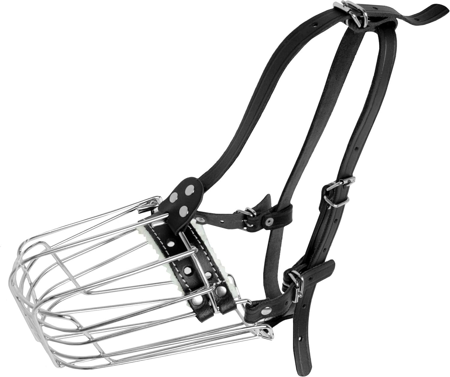 Comfortable Wire Basket Muzzle for Large Dogs - Ideal for Grooming & Outdoor Use