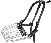 Load image into Gallery viewer, Comfortable Wire Basket Muzzle for Large Dogs - Ideal for Grooming &amp; Outdoor Use