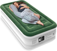 Load image into Gallery viewer, Heavy Duty Twin Air Mattress with Built-in Pump - Non-Slip Stability Design