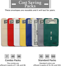 Load image into Gallery viewer, 100 Count Red Heavy-Duty Reusable Envelopes - Secure Currency &amp; Document Storage