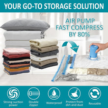 Load image into Gallery viewer, Effortless Compression Vacuum Bags 26 Pack with Electric Pump &amp; Seal Technology