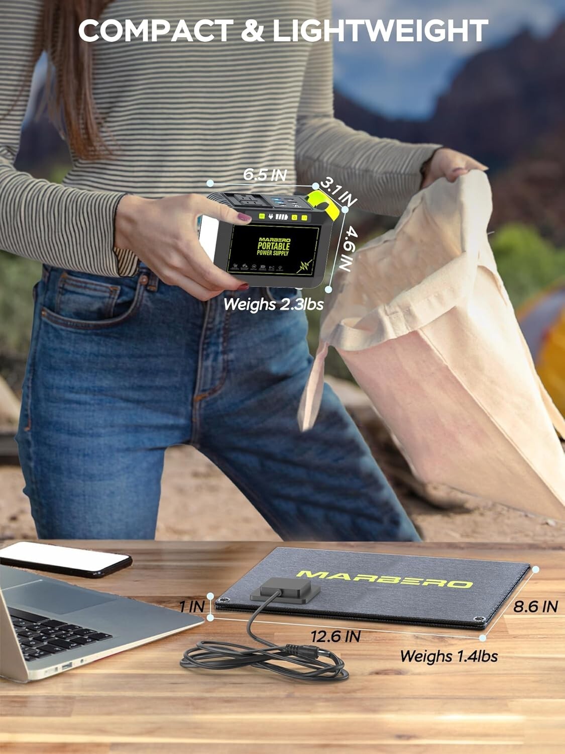 88.8Wh Solar Generator with 21W Panel - Portable Power for Camping & Emergencies