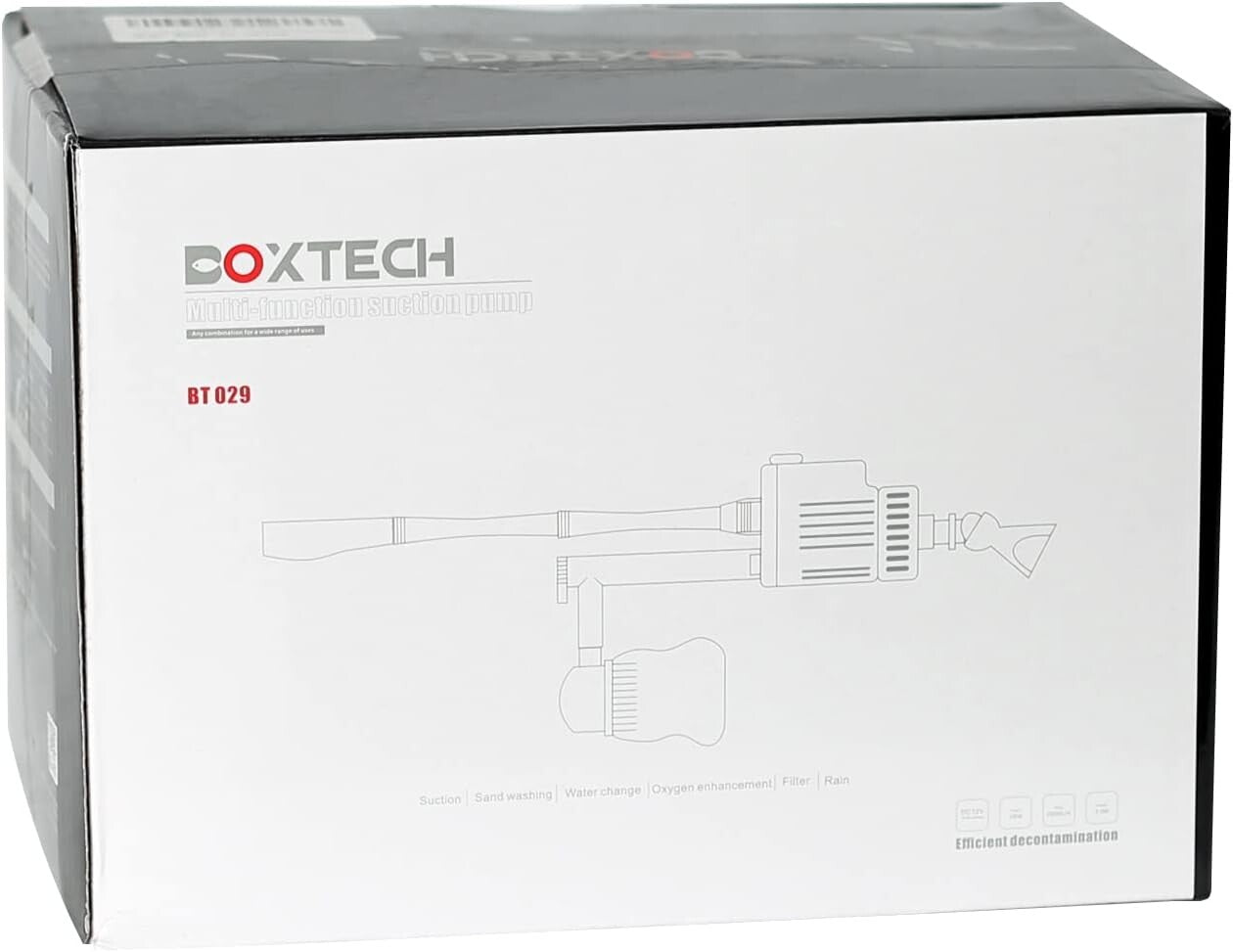 6-in-1 Electric Aquarium Cleaner: 12V, 28W Gravel Vacuum for 10-200 Gallon Tanks