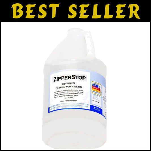Lily White 1 Gallon Sewing Machine Oil - Safe for Fabric Contact and High Temp