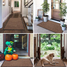 Load image into Gallery viewer, Durable Brown Outdoor Indoor Doormat 72'' x 48'' - Machine Washable Entry Rug
