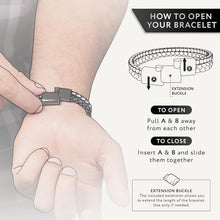 Load image into Gallery viewer, Artisan Handcrafted Brown Leather Bracelet with Silver Chain – Medium Size