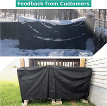 Load image into Gallery viewer, 8 ft Outdoor Log Rack Cover with Fastening Straps – Protect Firewood Year-Round