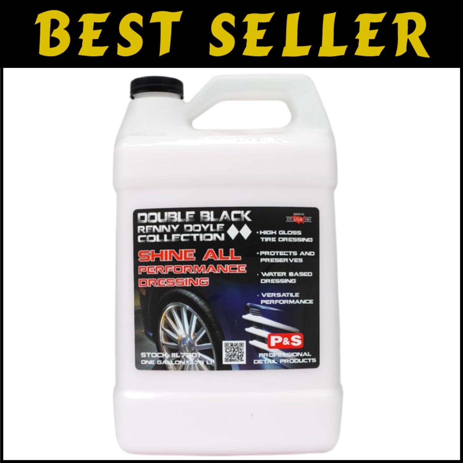 Shine All: Premium 1 Gallon Tire Dressing for Tires, Rubber, and Leather Care