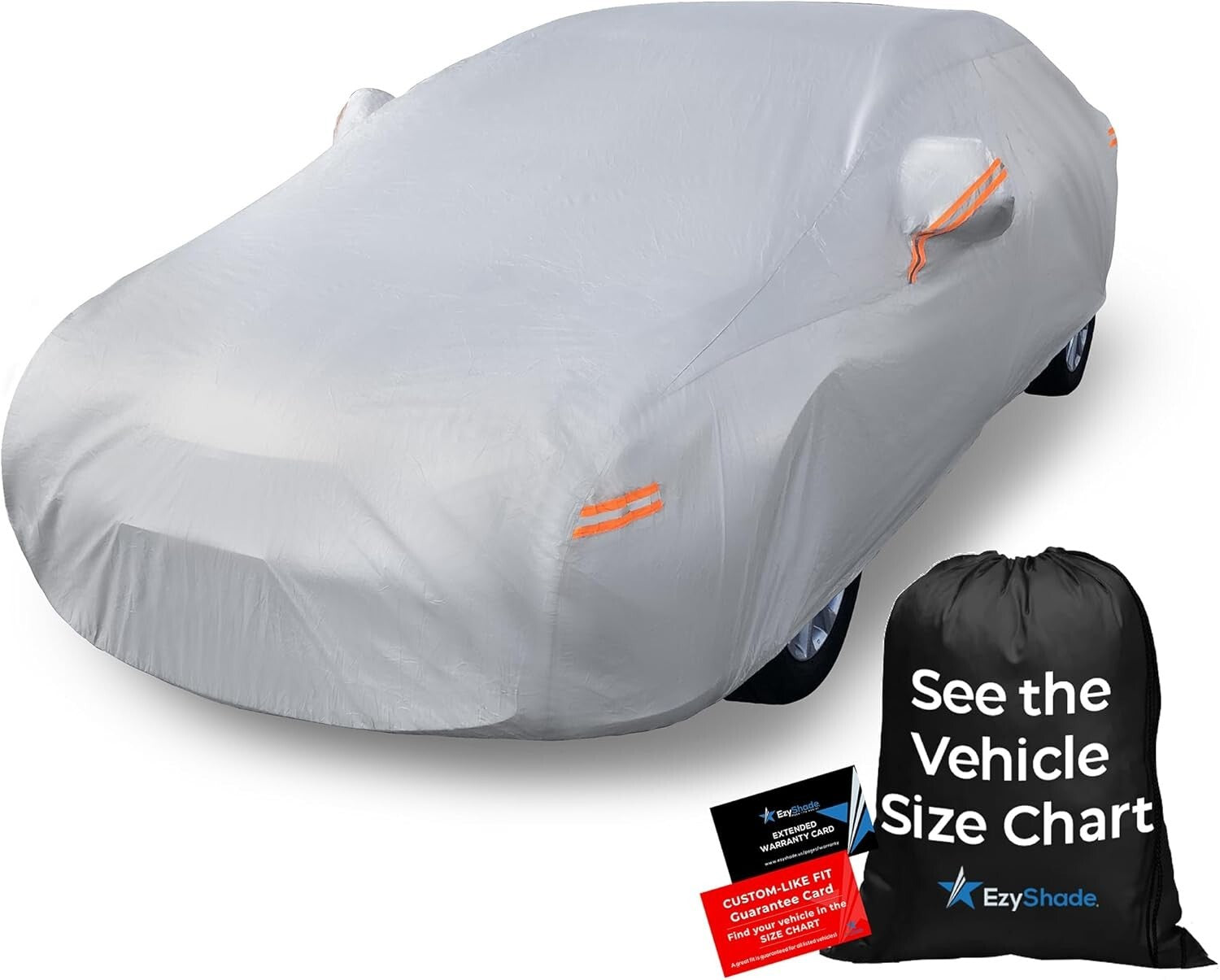 Durable 10-Layer w/ Zipper Access Car Cover - Waterproof for All Conditions