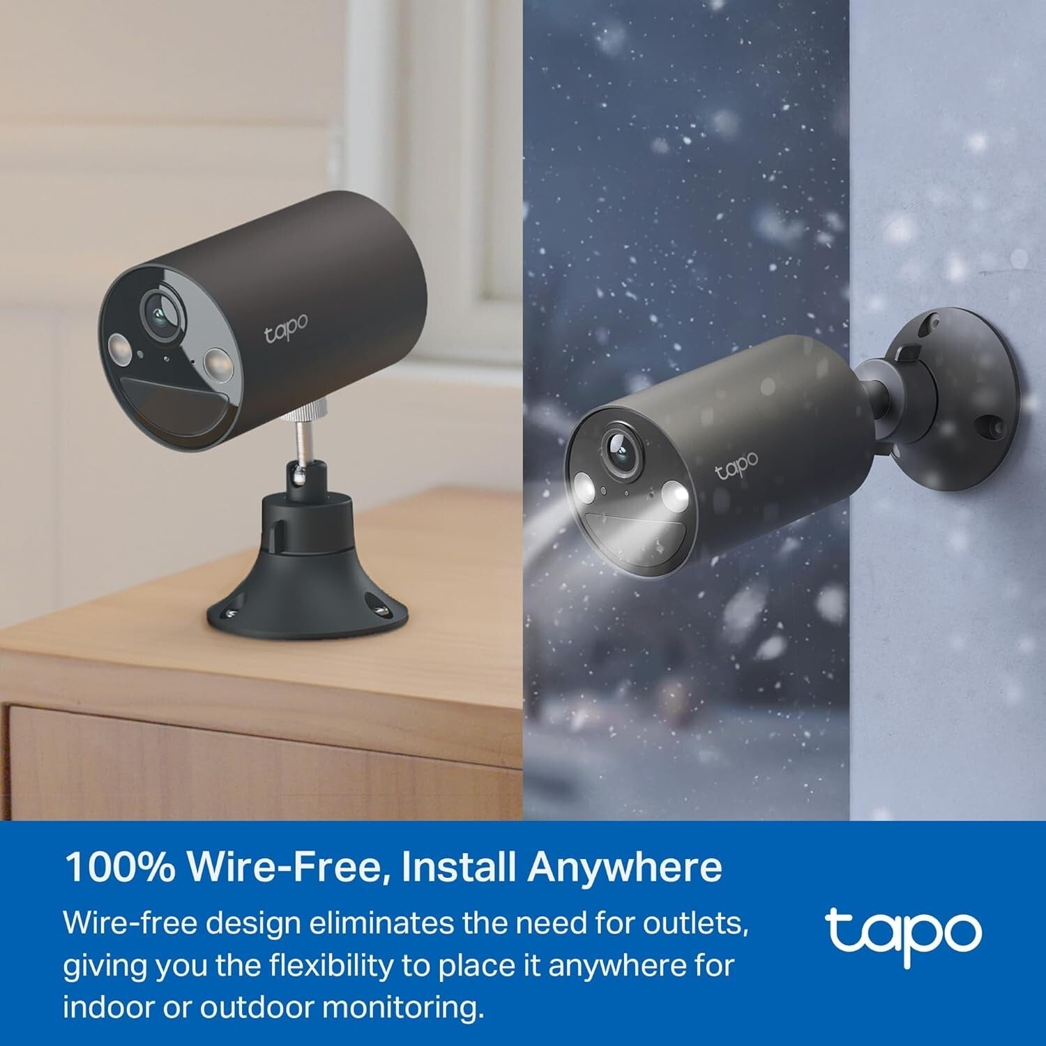 1080P Wireless Outdoor Security Camera with 180-Day Battery Life & Night Vision