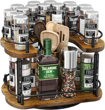 Load image into Gallery viewer, Revolving Lazy Susan Spice Rack with Adjustable Height - Perfect for Cabinets