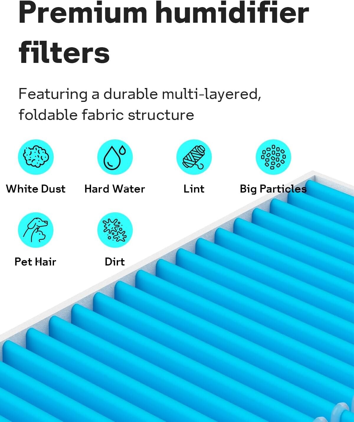 16-Pack LEVOIT 6000S Humidifier Wick Filters - Premium Quality Replacement