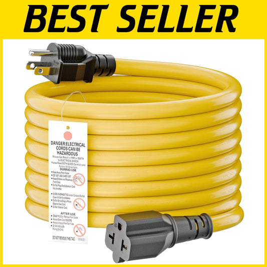 Heavy-Duty 10FT NEMA 5-15P to Multiple 15/20A Adapter Cable for Safe Power Use