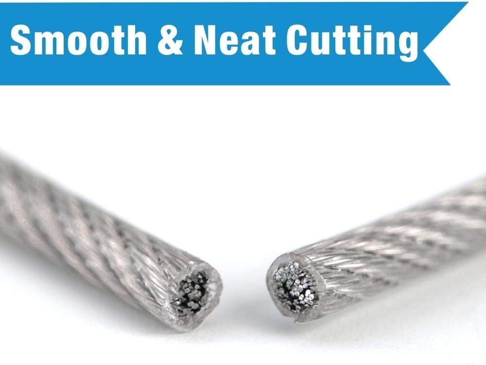 Ergonomic Wire Rope Crimping Tool with Multi-Groove Cutter - Black Oxide Finish