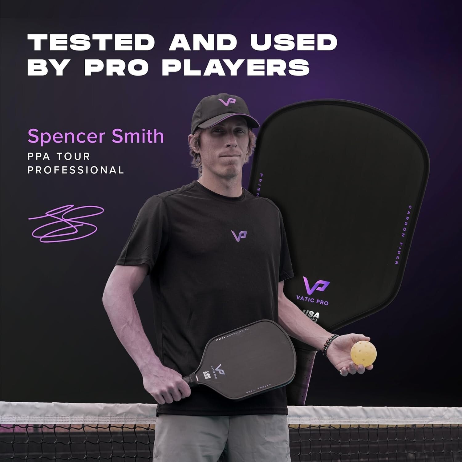 Foam Injected Prism Carbon Fiber Pickleball Paddle - USAPA Approved Excellence