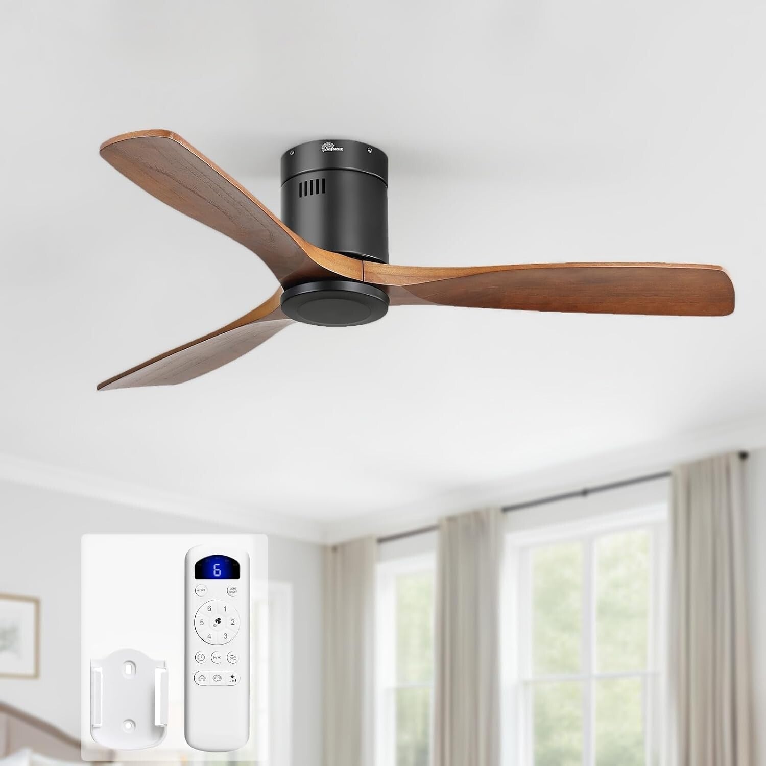 Reversible 52-Inch Ceiling Fan with Remote - Enhance Your Indoor/Outdoor Space