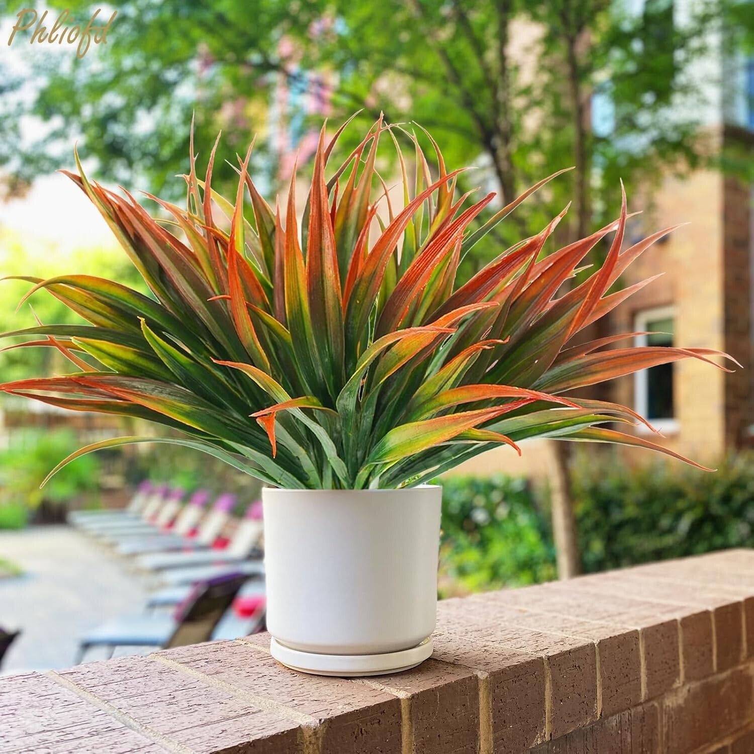 Customizable 17.3in Artificial Grass - 32 Pcs Lightweight Outdoor Decoration