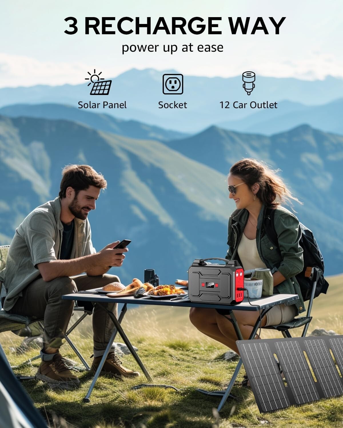 Emergency Ready 146Wh Power Bank - Reliable Solar Power for Outdoor Adventures