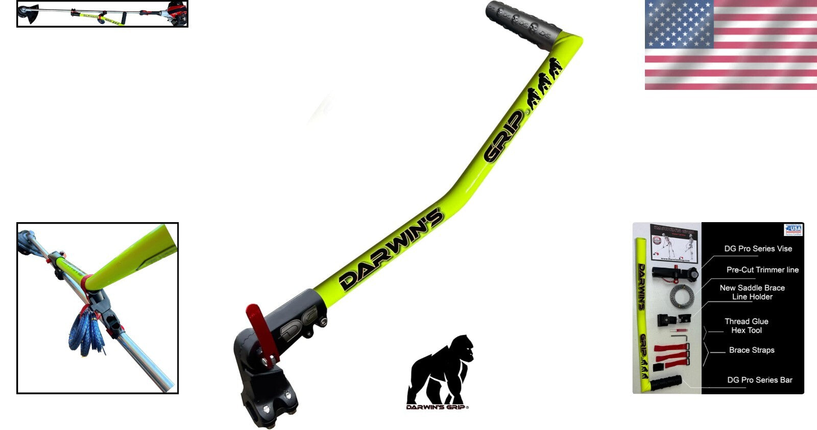 Darwin’s Grip Trimmer Extension Handle - Fits 99% of Commercial Trimmers