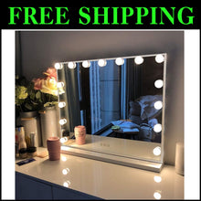 Load image into Gallery viewer, Versatile Lighted Makeup Mirror with Detachable Base &amp; Adjustable Brightness